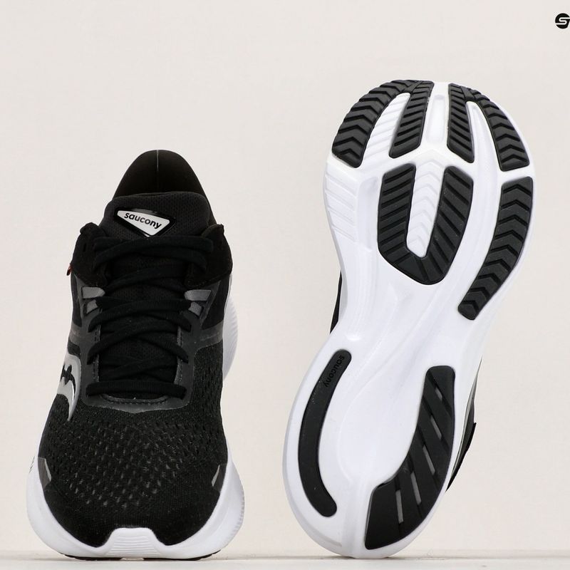 Scarpe da corsa da uomo Saucony Ride 16 nero/bianco 8