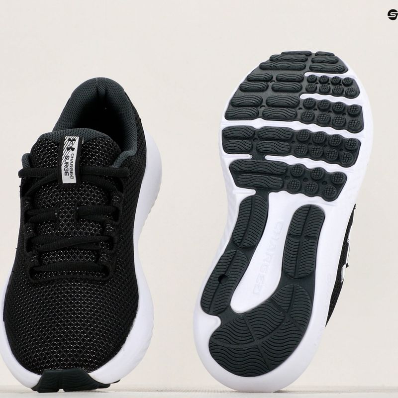 Under Armour Charged Surge 4 nero/antracite/bianco scarpe da corsa da donna 10