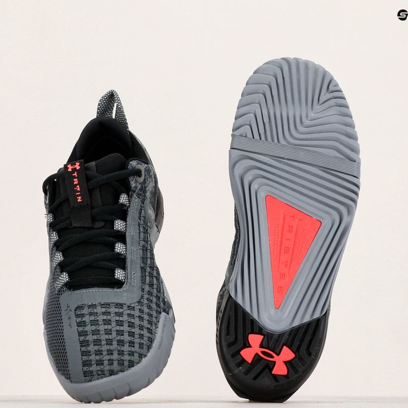 Under Armour scarpe da ginnastica da uomo TriBase Reign 6 gray void/pitch gray/rush red 14