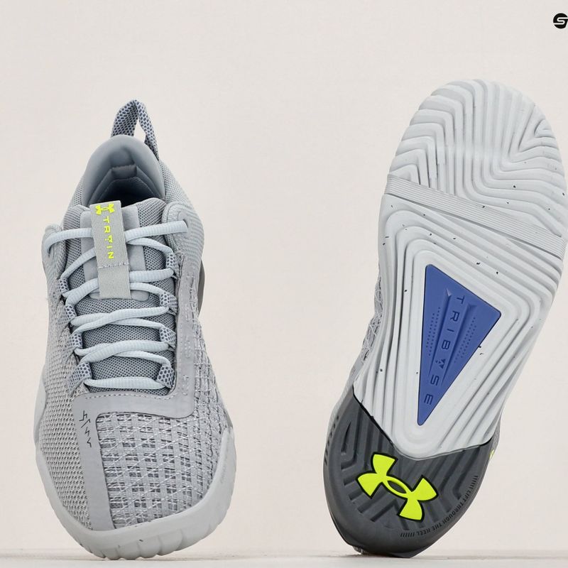 Under Armour scarpe da ginnastica da uomo TriBase Reign 6 mod grigio/starlight/giallo alta visibilità 14