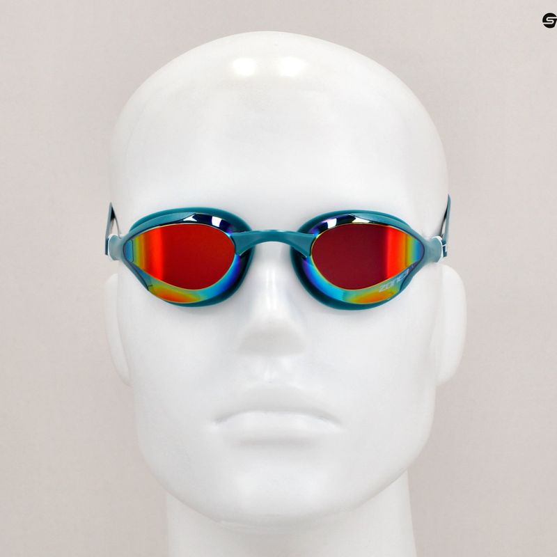 Occhiali da nuoto ZONE3 Volare Streamline Racing verde acqua/rame 6