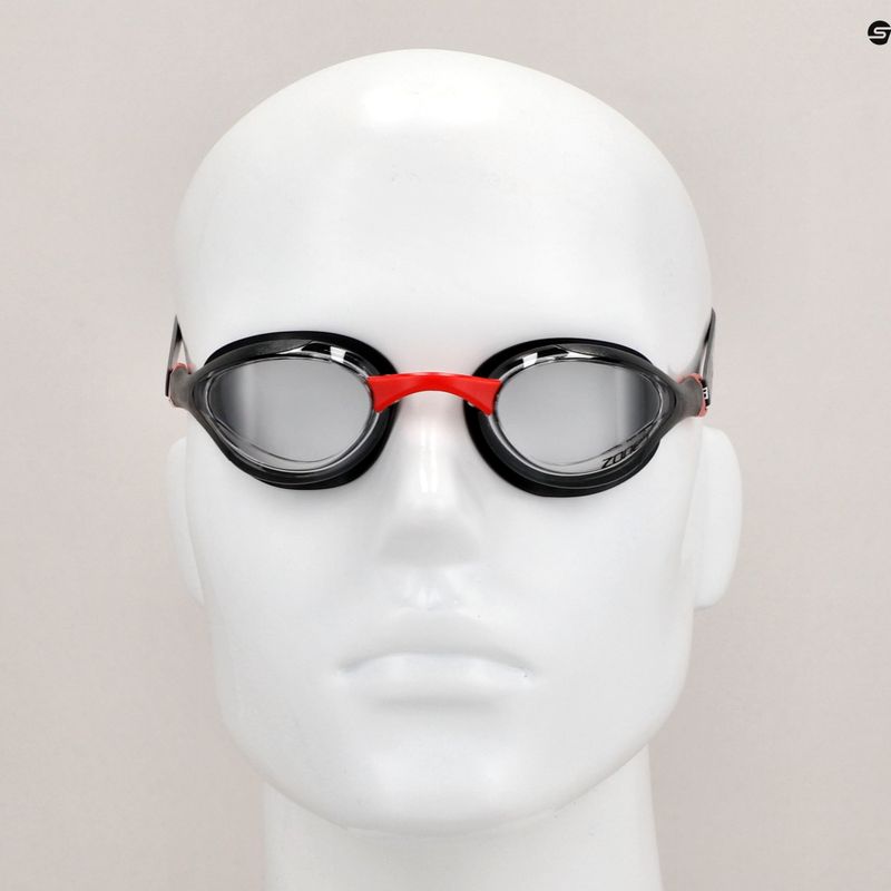 Occhiali da nuoto ZONE3 Volare Streamline Racing nero/rosso 6