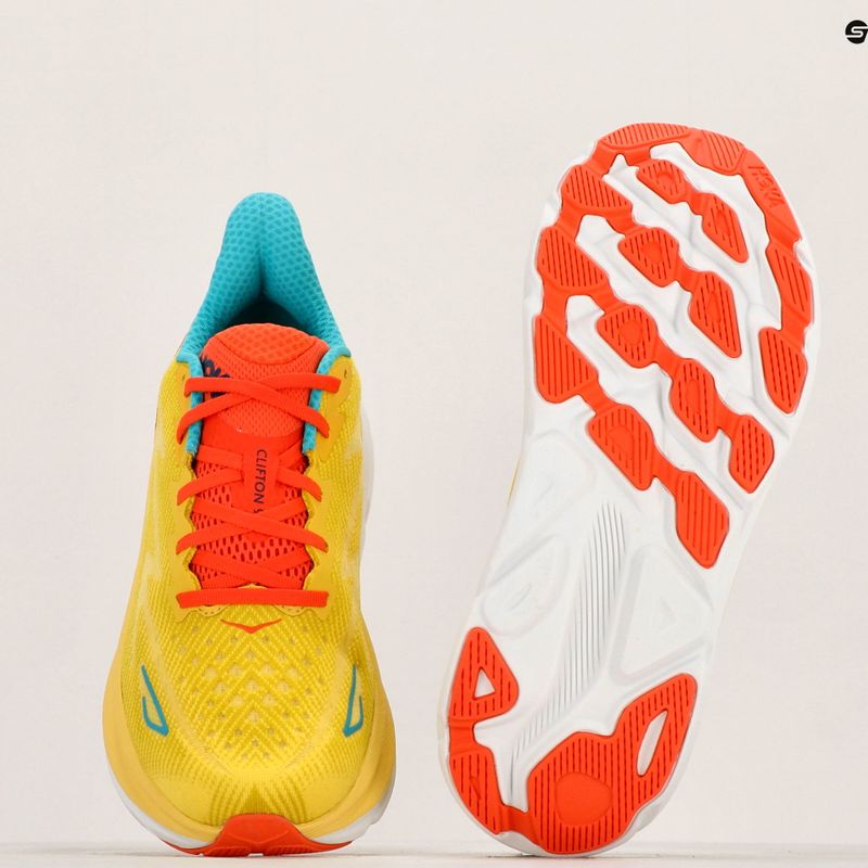 Scarpe da corsa da uomo HOKA Clifton 9 passion fruit/maize 9