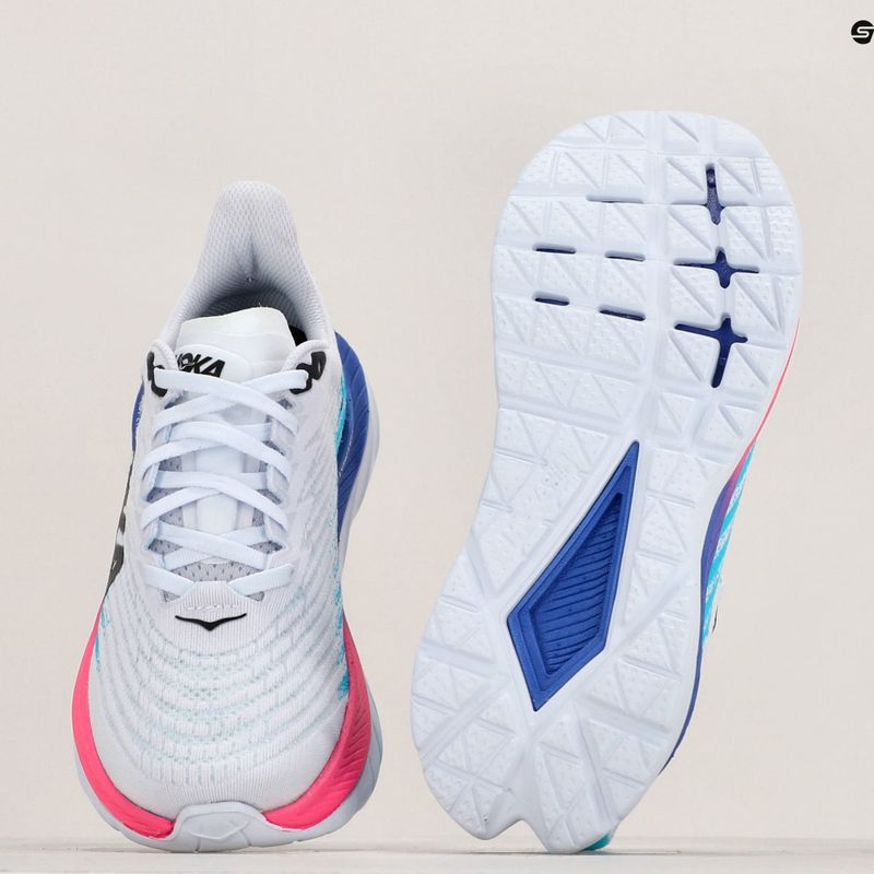 Scarpe da corsa da donna HOKA Mach 5 bianco/azzurro 11