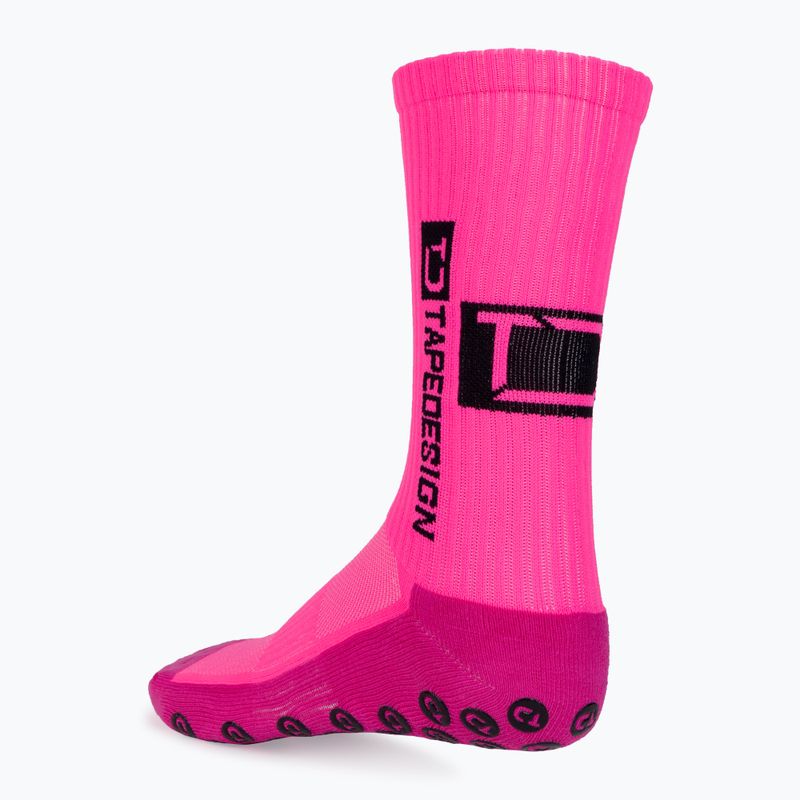 Calzettoni da calcio Tapedesign rosa neon 4