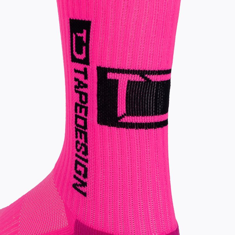 Calzettoni da calcio Tapedesign rosa neon 5