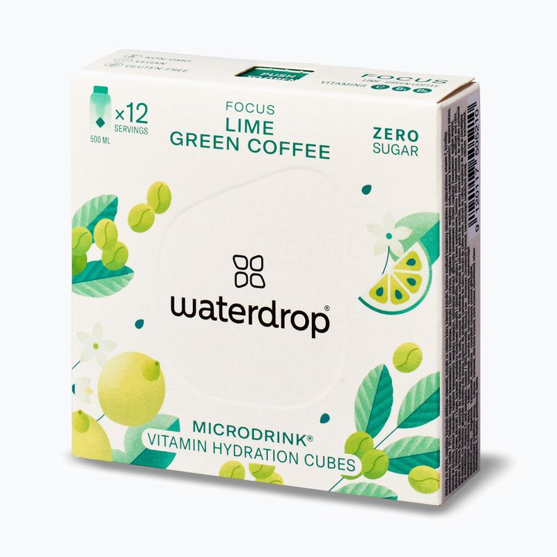 Bevanda isotonica waterdrop Microdrink Focus 12 cubetti caffè verde lime 2