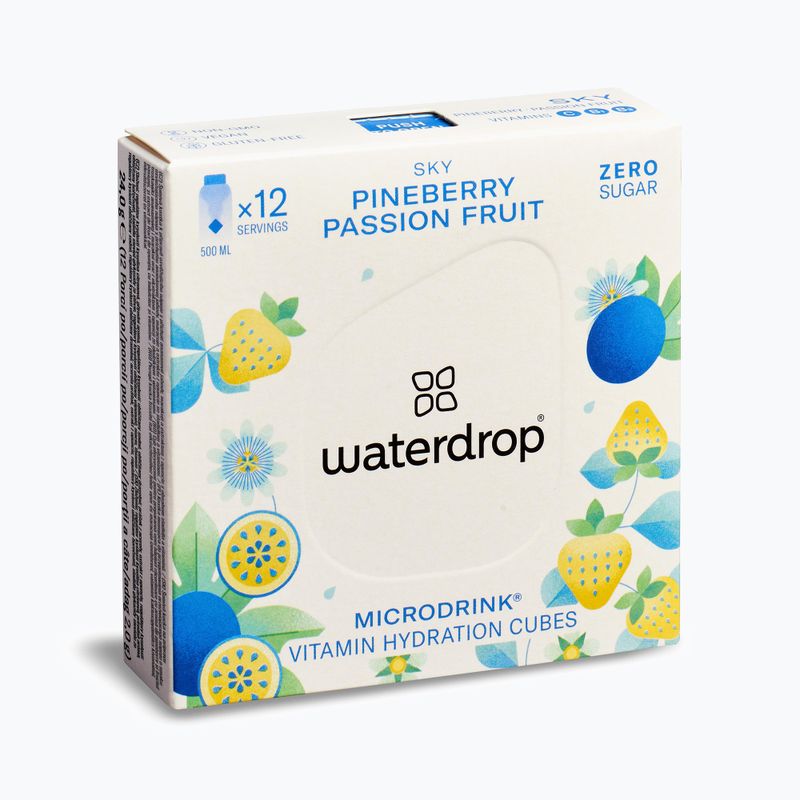 Bevanda isotonica waterdrop Microdrink Sky 12 cubetti al mirtillo e al frutto della passione 2