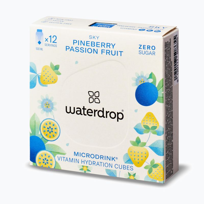 Bevanda isotonica waterdrop Microdrink Sky 12 cubetti al mirtillo e al frutto della passione 3