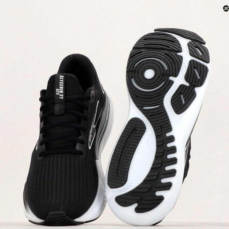 Scarpe da corsa da uomo Brooks Glycerin GTS 21 nere/grigie/bianche 12