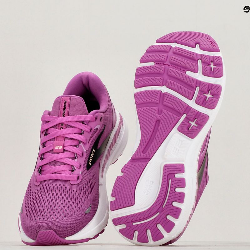 Brooks Adrenaline GTS 23 orchidea/nero/viola scarpe da corsa da donna 12