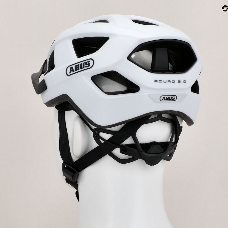 ABUS casco da bici Aduro 3.0 in pile bianco 9