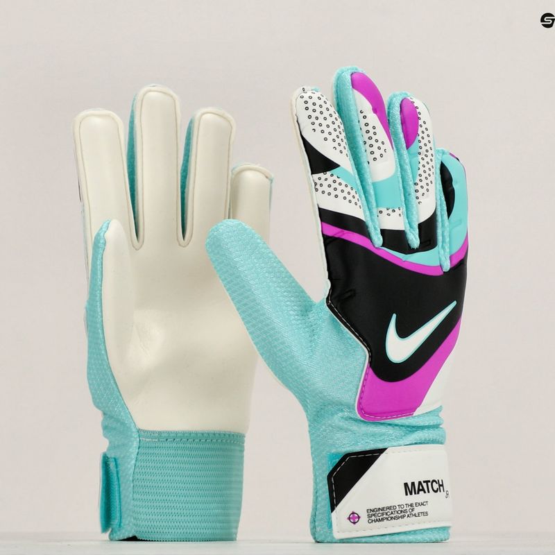 Guanti da portiere Nike Match da bambino nero/iper turchese/fucsia acceso 5