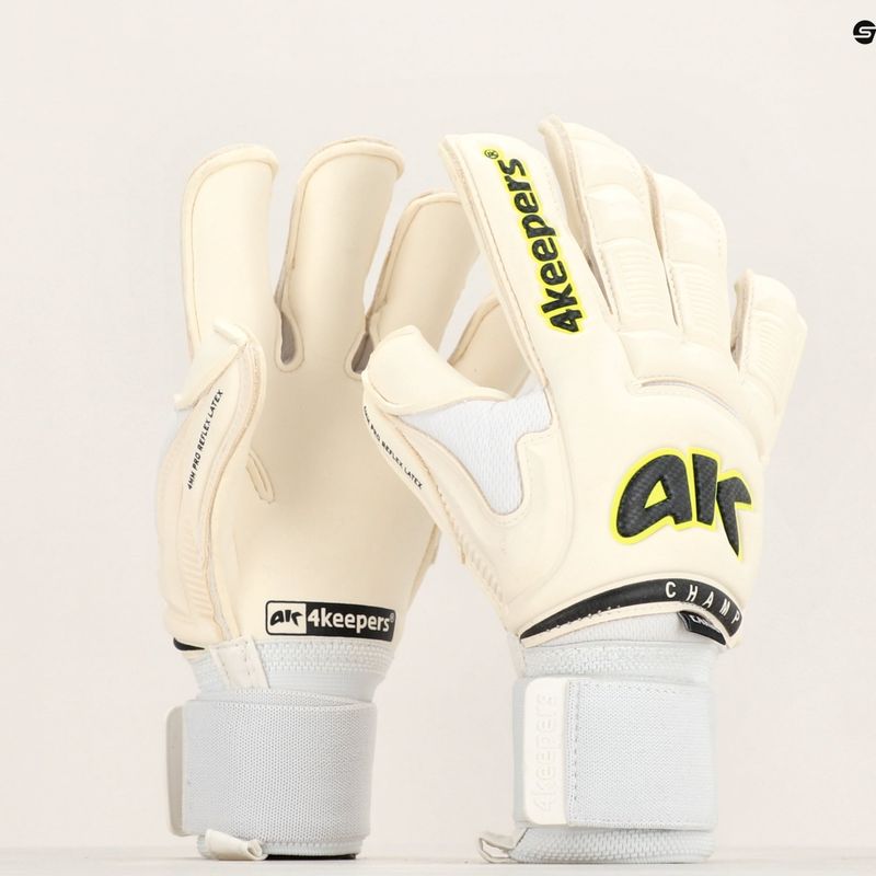 4keepers Champ Carbo VI RF2G guanti da portiere con cinturino bianco 5