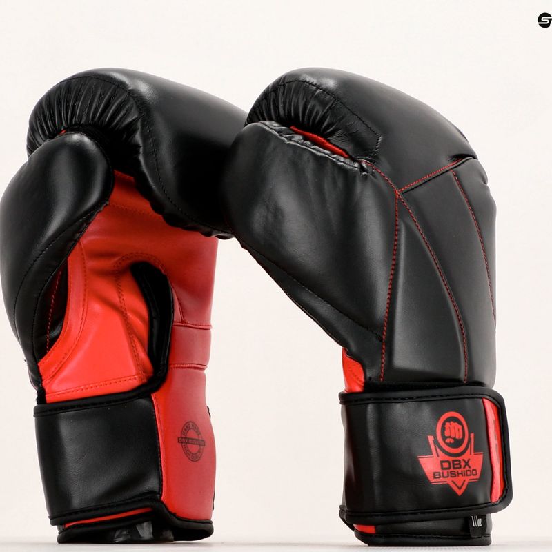 DBX BUSHIDO "Hammer - Red" Guanti da boxe Muay Thai nero/rosso 19