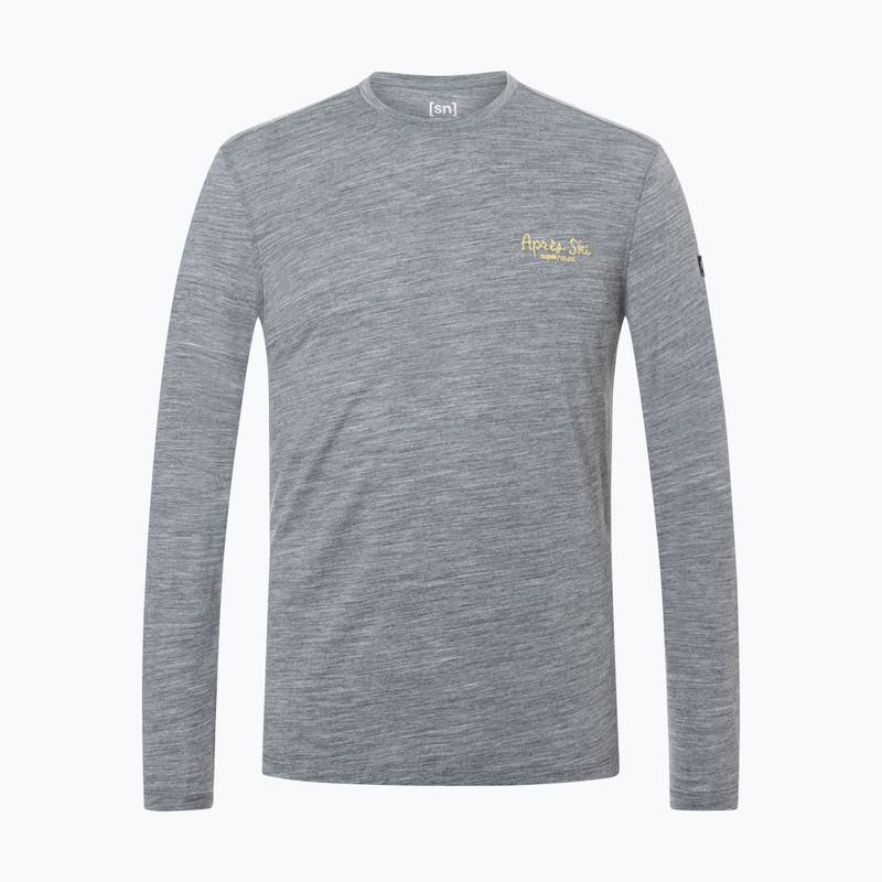 Longsleeve da uomo super.natural Apres Ski cashmere grey melange/various 5