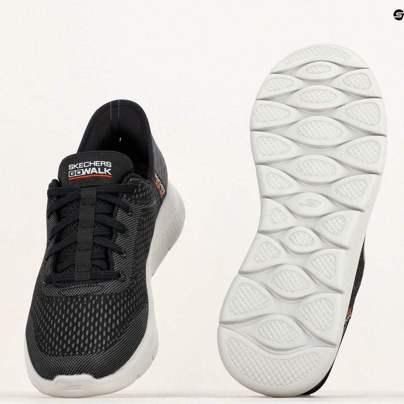 Scarpe SKECHERS Slip-ins Go Walk Flex New World uomo nero/bianco/arancio 10