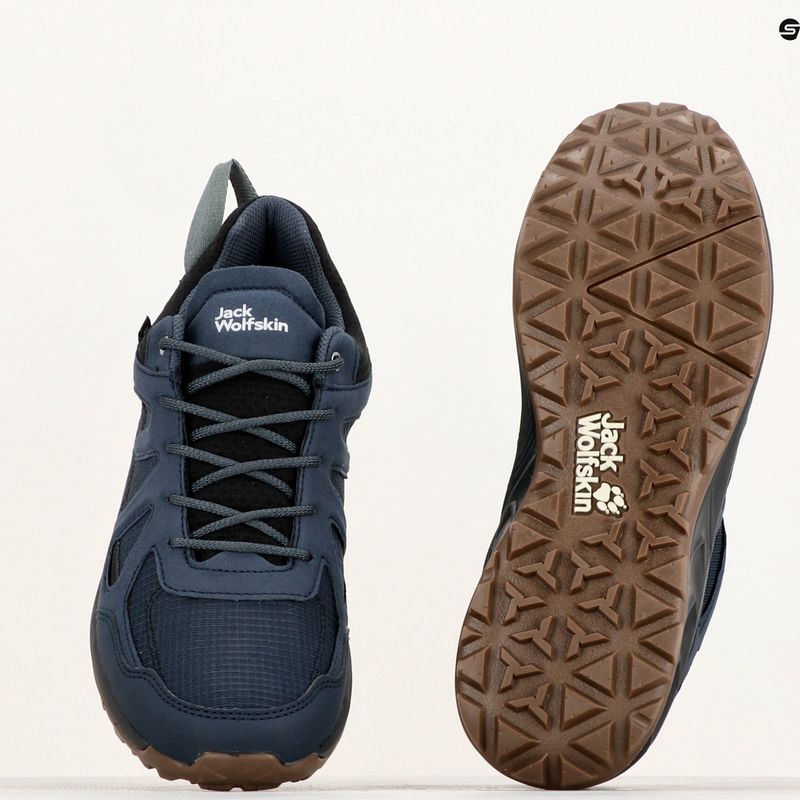 Stivali da trekking Jack Wolfskin da uomo Woodland 2 Texapore Low blu notte 10