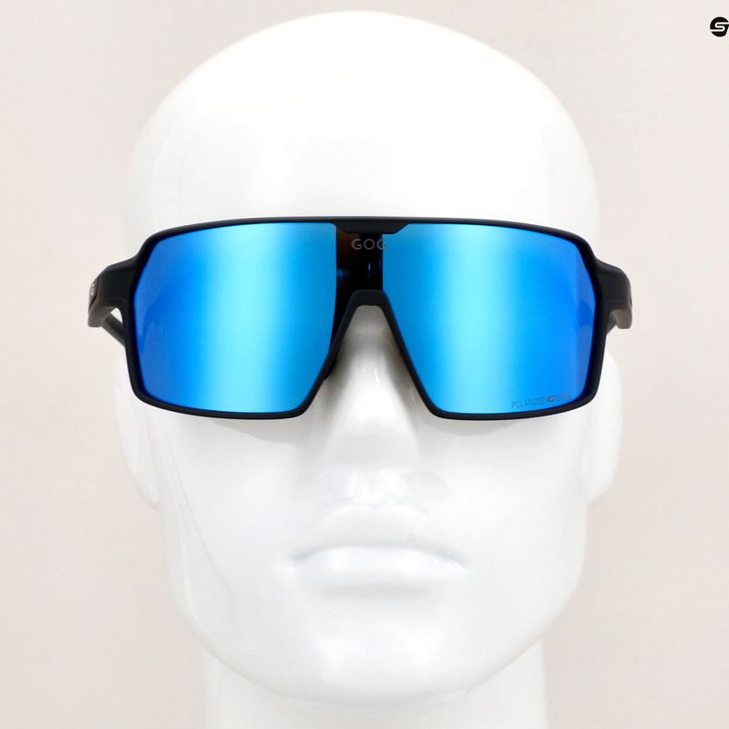 Occhiali da sole GOG Kronos nero opaco/policromatico bianco-blu 10