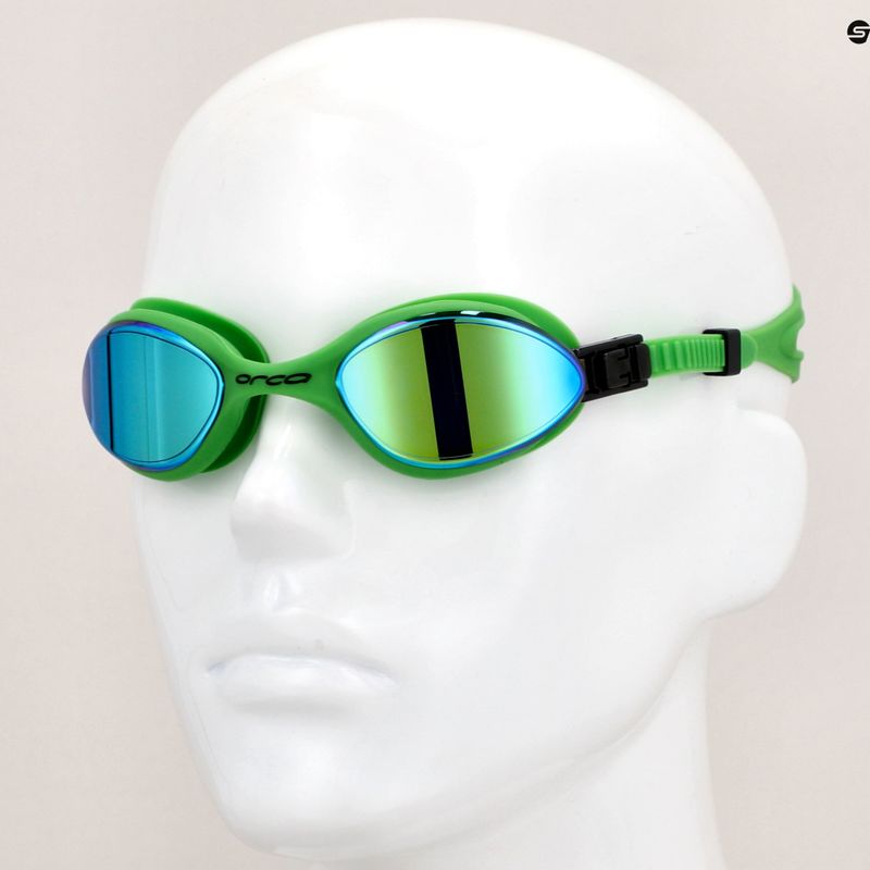 Occhiali da nuoto Orca Killa 180º verde a specchio 3