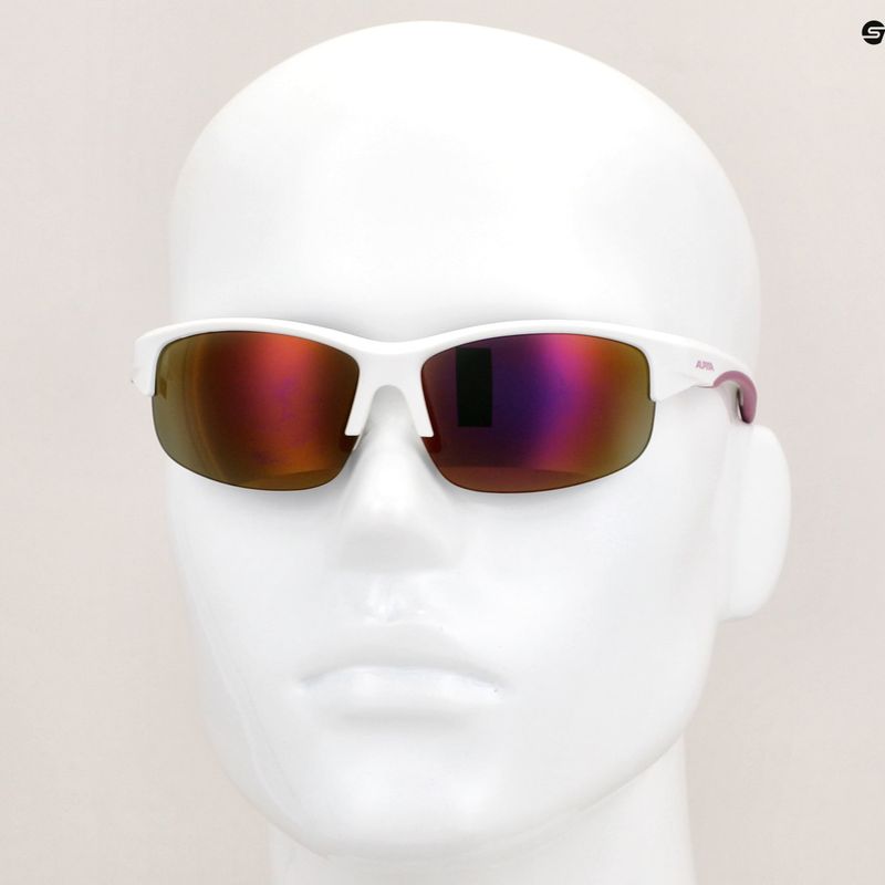 Occhiali da sole per bambini Alpina Junior Flexxy Youth HR bianco viola opaco/rosa a specchio 7