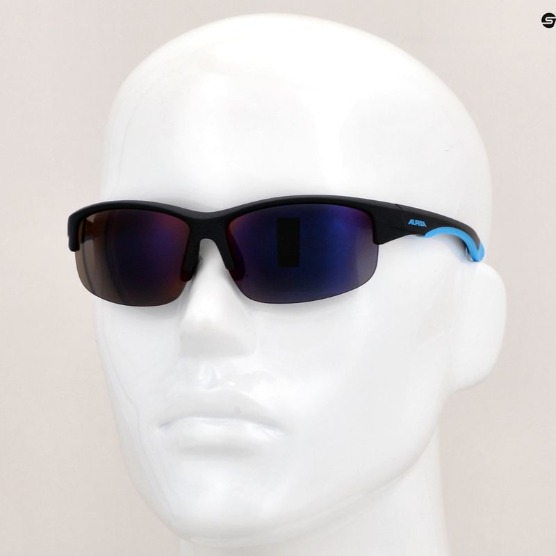 Occhiali da sole per bambini Alpina Junior Flexxy Youth HR nero blu opaco/blu a specchio 7