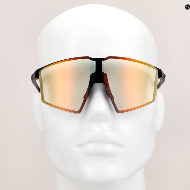Occhiali da sole Julbo Edge Reactiv 1-3 Light Amplifier mat nero/iridescente ir5/rosso multistrato 10
