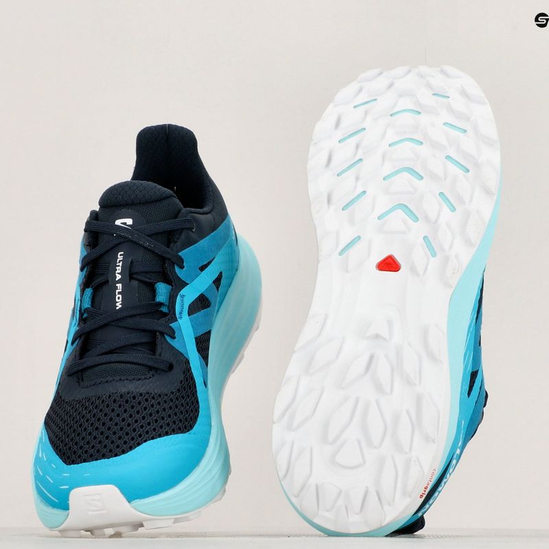 Salomon Ultra Flow scarpe da corsa donna carbonio/blu pavone/bianco 16