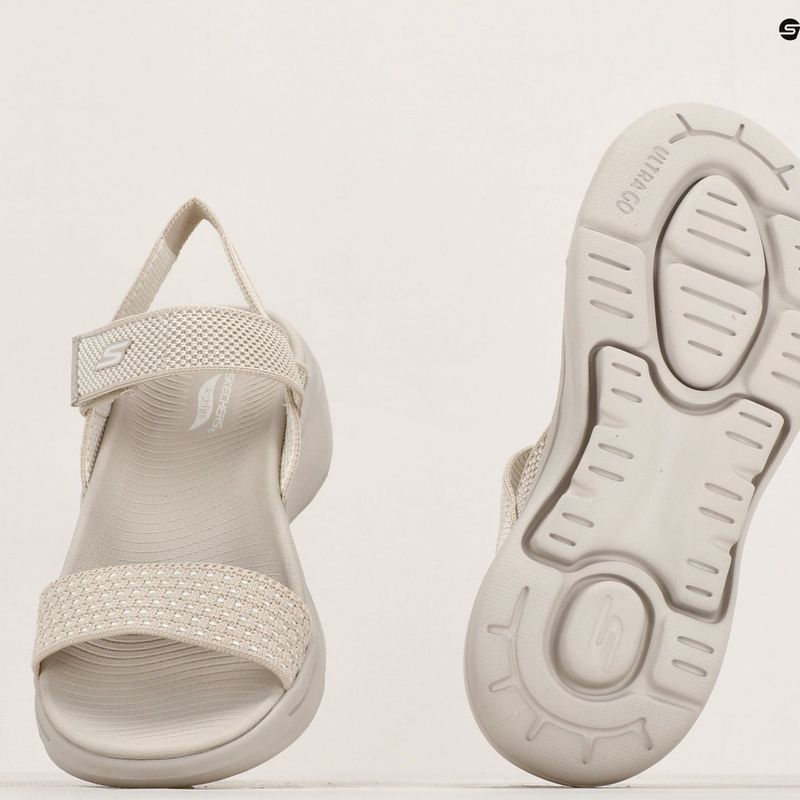 SKECHERS Go Walk Arch Fit Sandal Donna beige lucido 10