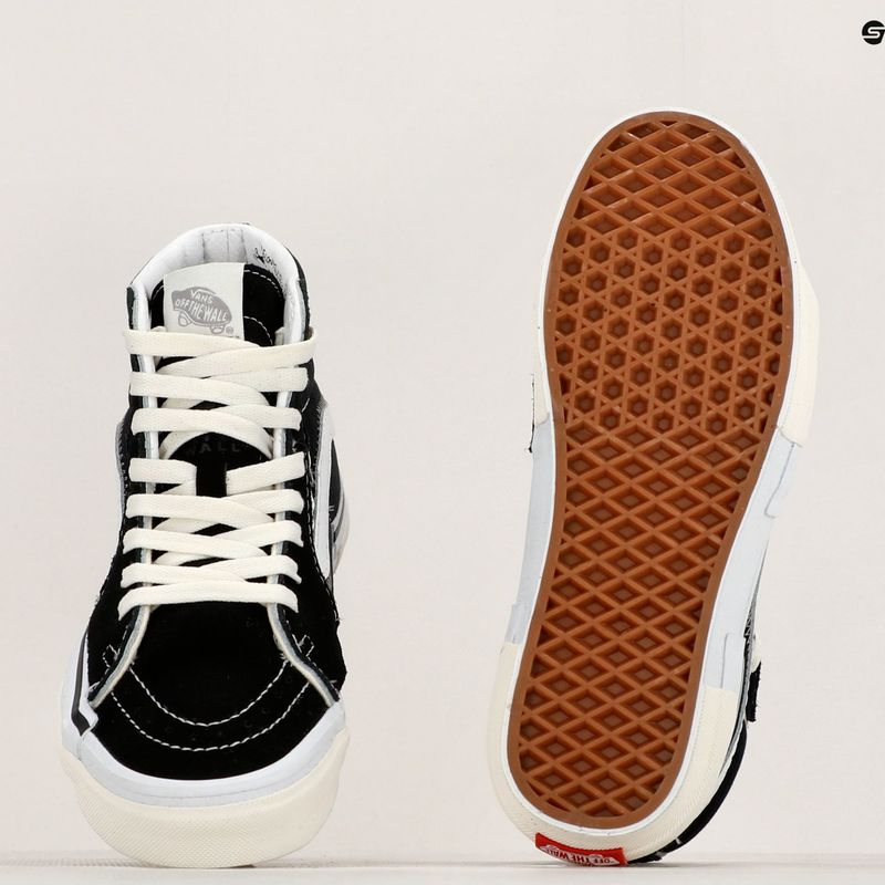 Scarpe Vans SK8-Hi Reconstruct nere/bianche 10