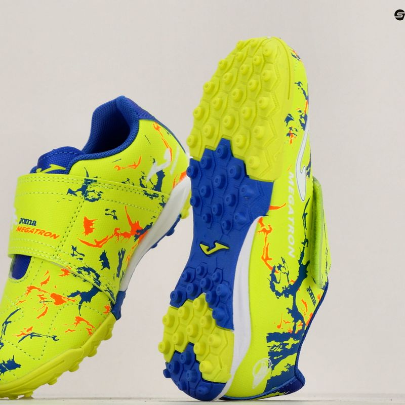 Scarpe da calcio Joma Megatron Jr TF da bambino, fluor limone 10