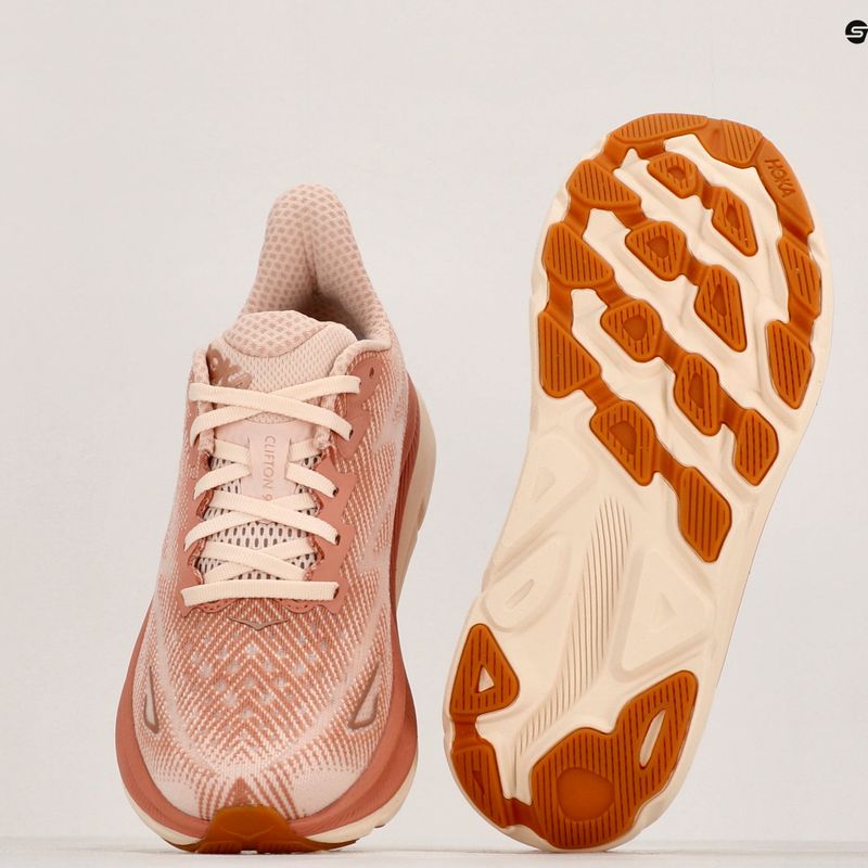 Scarpe da corsa da donna HOKA Clifton 9 sandstone/crema 9