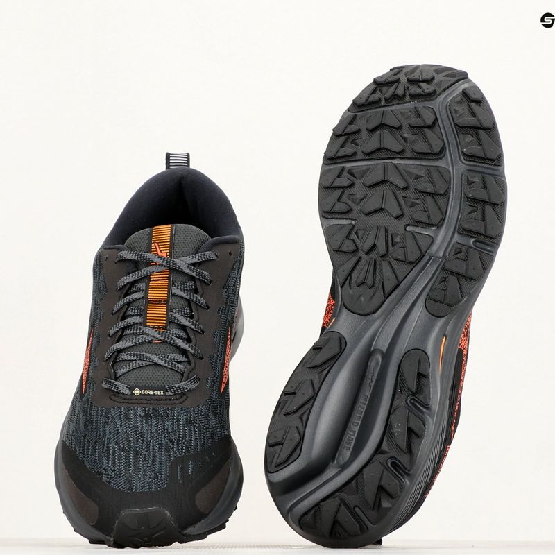 Scarpe da corsa da uomo Mizuno Wave Rider GTX nero/nasturzio/carota 9