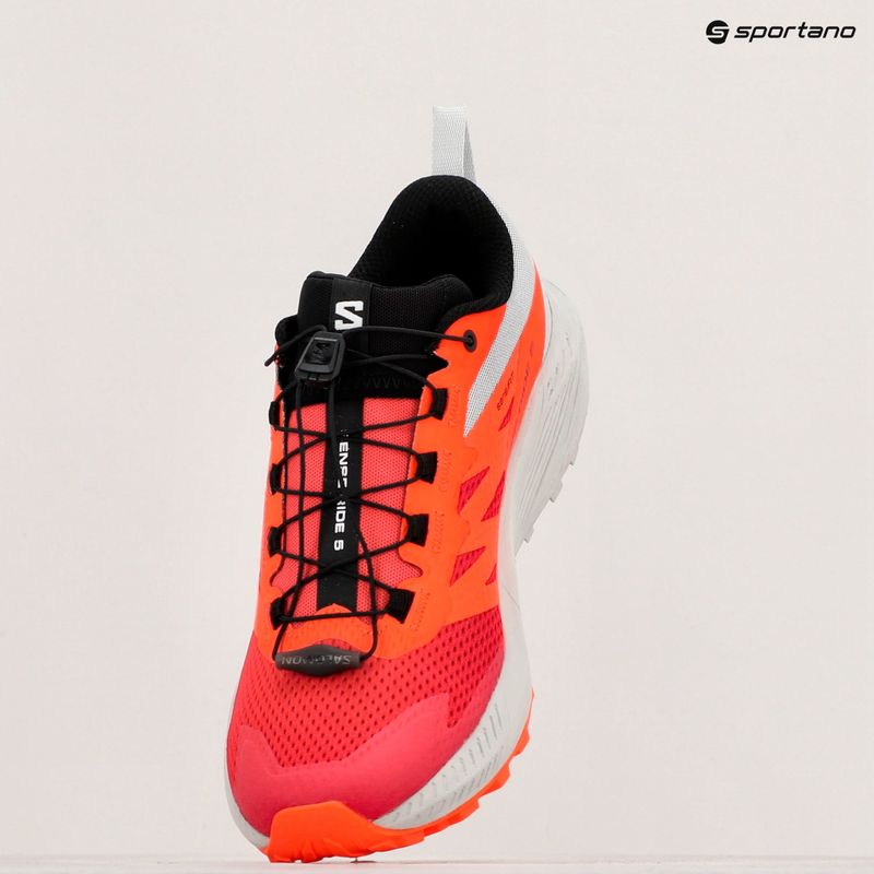 Scarpe da corsa da uomo Salomon Sense Ride 5 roccia lunare/arancio shocking/rosso fuoco 10