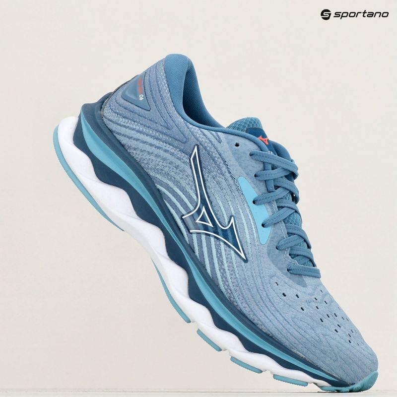 Scarpe da corsa da donna Mizuno Wave Sky 6 blu shadow/bianco/blu lilla 10