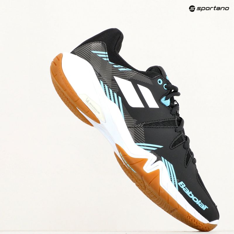 Babolat Shadow Spirit scarpe da badminton uomo nero/azzurro 9