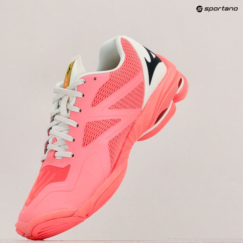 Scarpe da pallavolo donna Mizuno Wave Lightning Z7 candycoral/nero/bolt2neon 9