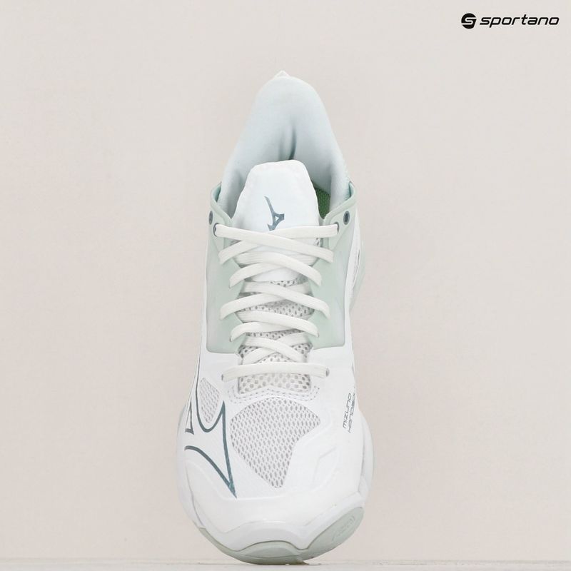 Scarpe da pallamano da donna Mizuno Wave Mirage 5 bianco/glacial ridge/patinagreen 9