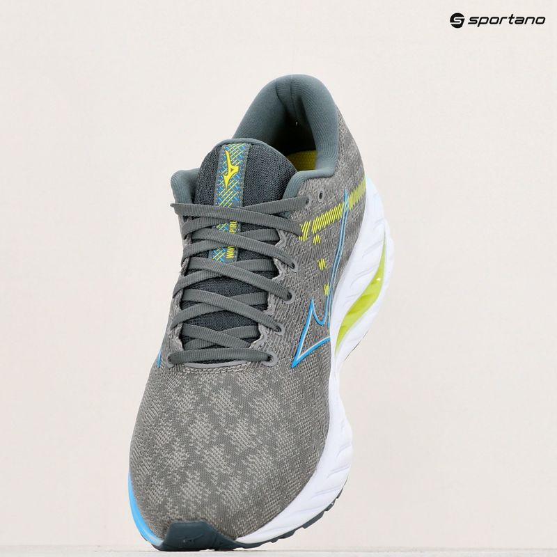 Scarpe da corsa da uomo Mizuno Wave Inspire 19 grigio/blu/bolt2neon 11