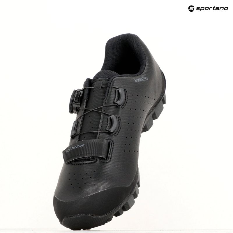 Scarpe da ciclismo MTB da uomo Northwave Hammer Plus nero/grigio scuro 9