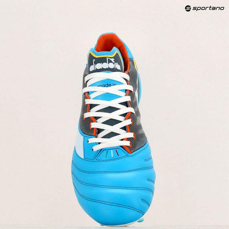 Scarpe da calcio Diadora Brasil Elite Veloce GR ITA LPX uomo blu fluo/bianco/arancio 11