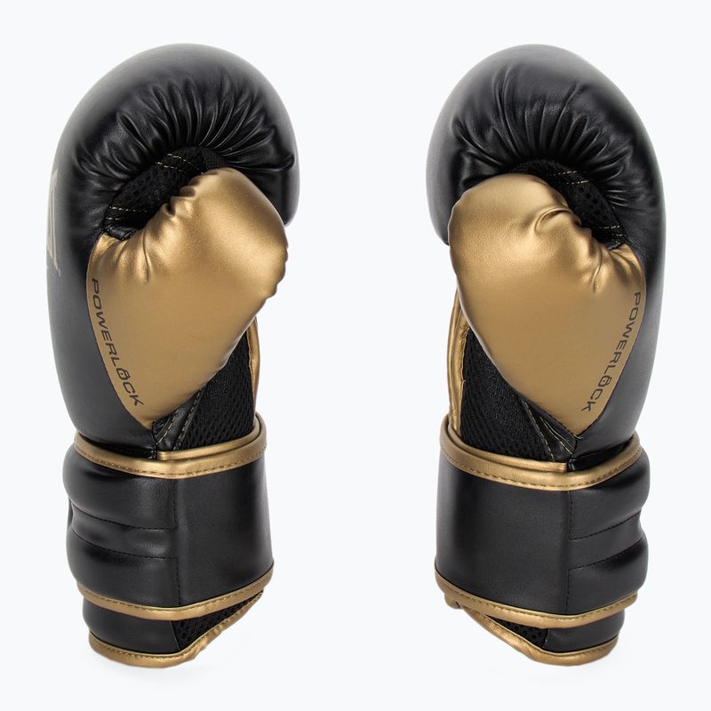 Guanti da boxe Everlast Powerlock 2 nero/oro 4