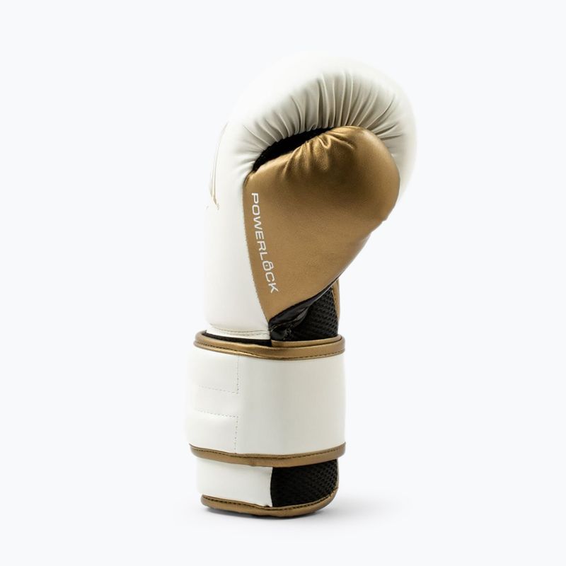 Guantoni da boxe Everlast Powerlock 2 bianco/oro 4