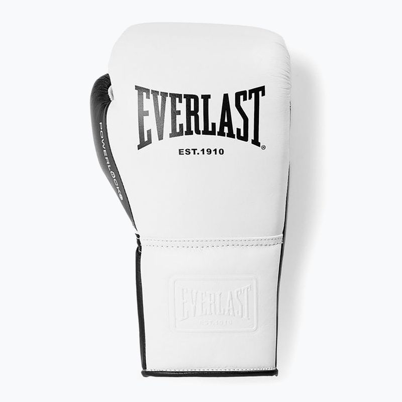 Guantoni da boxe Everlast Powerlock Pro OG Laced white/black 2