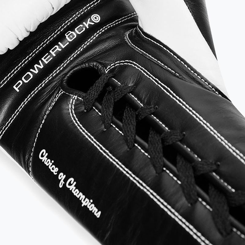 Guantoni da boxe Everlast Powerlock Pro OG Laced white/black 4