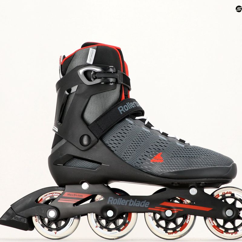 Pattini Rollerblade Spark 84 grigio scuro/rosso da uomo 9