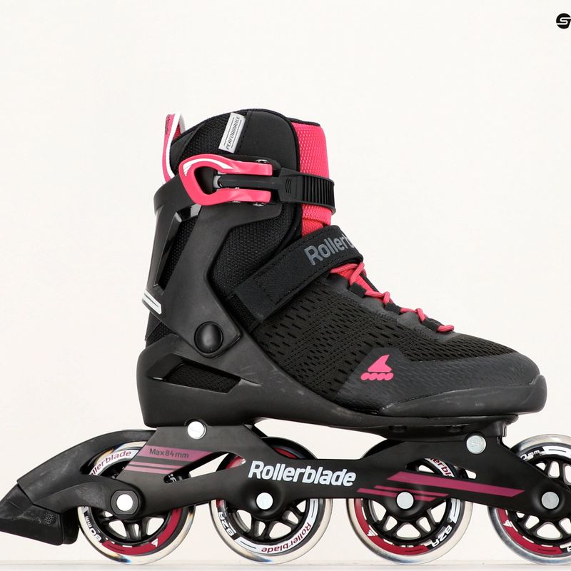 Pattini a rotelle Rollerblade Sirio 80 nero/raspberry da donna 9