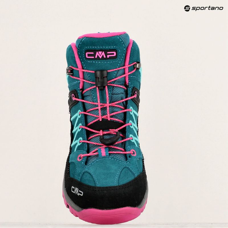 Scarponi da trekking per bambini CMP Rigel Mid lago/rosa fluo 9