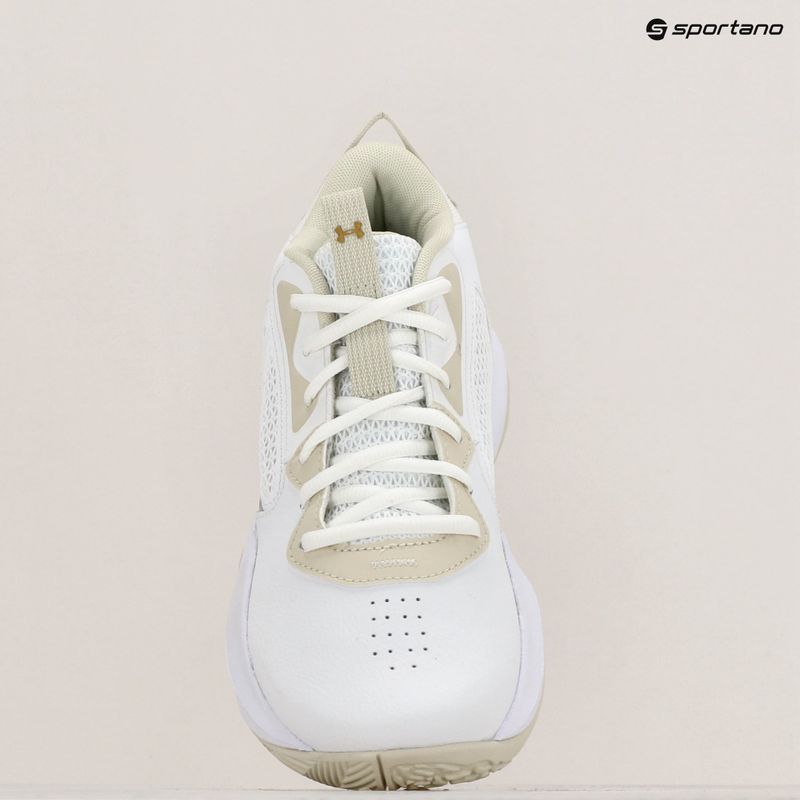 Under Armour Lockdown 6 scarpe da basket bianco/argento/oro metallico 15