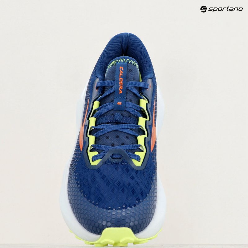 Brooks Caldera 6, scarpe da corsa da uomo, marina, petardo, verde brillante 10